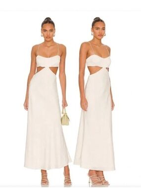 Significant Other Satin Browning cut out  Dress size 4 Revolve
